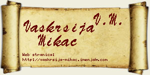 Vaskrsija Mikać vizit kartica